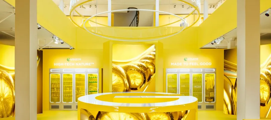 Garnier's immersive 'High-Tech Nature' brand activation space